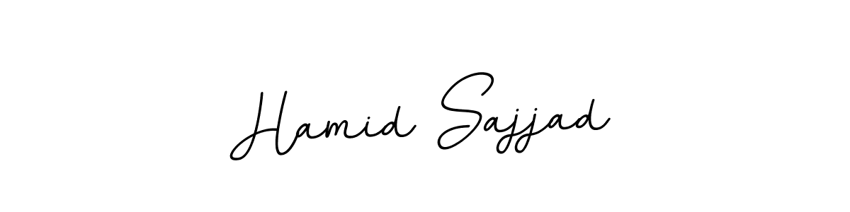 The best way (BallpointsItalic-DORy9) to make a short signature is to pick only two or three words in your name. The name Hamid Sajjad include a total of six letters. For converting this name. Hamid Sajjad signature style 11 images and pictures png