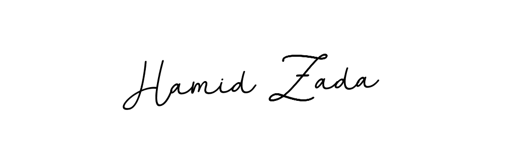 How to make Hamid Zada name signature. Use BallpointsItalic-DORy9 style for creating short signs online. This is the latest handwritten sign. Hamid Zada signature style 11 images and pictures png