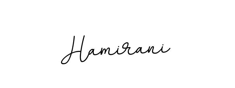 Use a signature maker to create a handwritten signature online. With this signature software, you can design (BallpointsItalic-DORy9) your own signature for name Hamirani. Hamirani signature style 11 images and pictures png