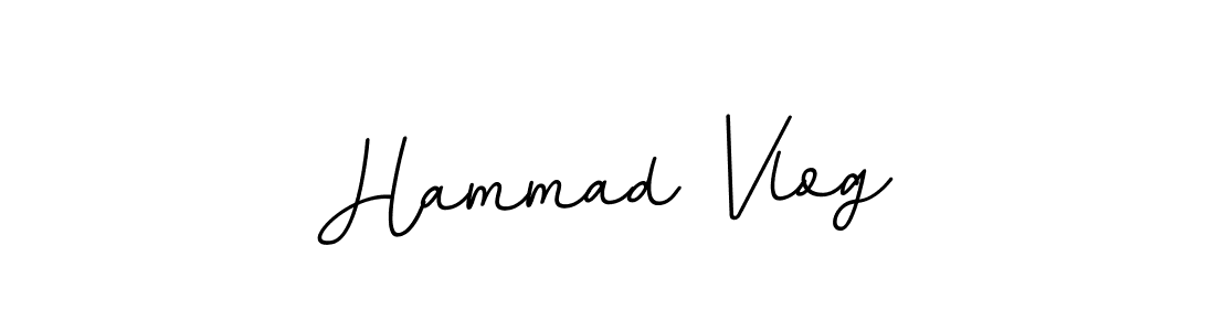 Create a beautiful signature design for name Hammad Vlog. With this signature (BallpointsItalic-DORy9) fonts, you can make a handwritten signature for free. Hammad Vlog signature style 11 images and pictures png