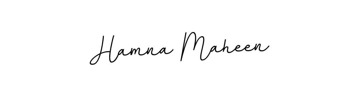 Use a signature maker to create a handwritten signature online. With this signature software, you can design (BallpointsItalic-DORy9) your own signature for name Hamna Maheen. Hamna Maheen signature style 11 images and pictures png