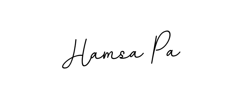 You should practise on your own different ways (BallpointsItalic-DORy9) to write your name (Hamsa Pa) in signature. don't let someone else do it for you. Hamsa Pa signature style 11 images and pictures png