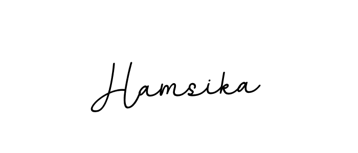 Use a signature maker to create a handwritten signature online. With this signature software, you can design (BallpointsItalic-DORy9) your own signature for name Hamsika. Hamsika signature style 11 images and pictures png