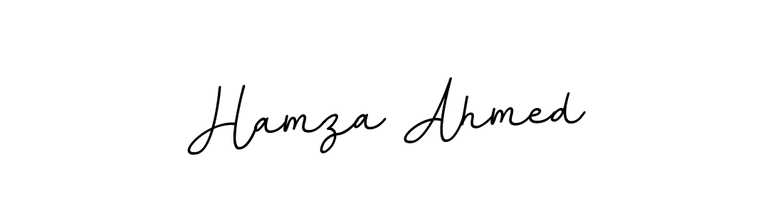 Hamza Ahmed stylish signature style. Best Handwritten Sign (BallpointsItalic-DORy9) for my name. Handwritten Signature Collection Ideas for my name Hamza Ahmed. Hamza Ahmed signature style 11 images and pictures png