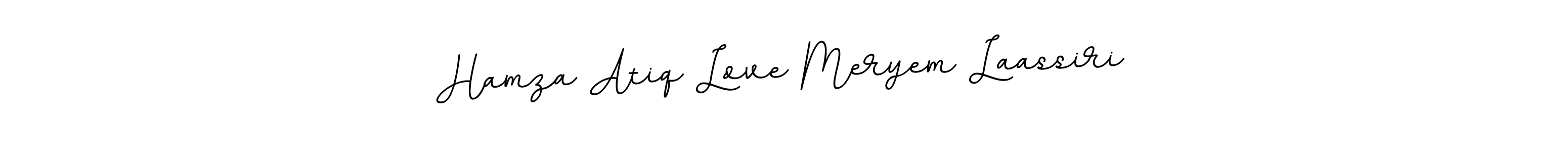 How to make Hamza Atiq Love Meryem Laassiri signature? BallpointsItalic-DORy9 is a professional autograph style. Create handwritten signature for Hamza Atiq Love Meryem Laassiri name. Hamza Atiq Love Meryem Laassiri signature style 11 images and pictures png