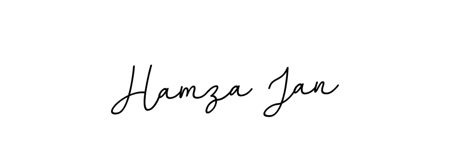 You should practise on your own different ways (BallpointsItalic-DORy9) to write your name (Hamza Jan) in signature. don't let someone else do it for you. Hamza Jan signature style 11 images and pictures png