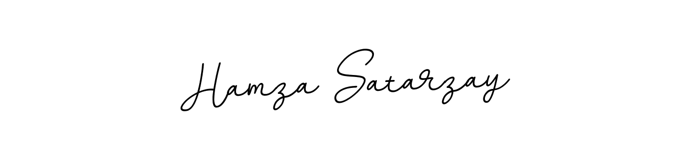 This is the best signature style for the Hamza Satarzay name. Also you like these signature font (BallpointsItalic-DORy9). Mix name signature. Hamza Satarzay signature style 11 images and pictures png