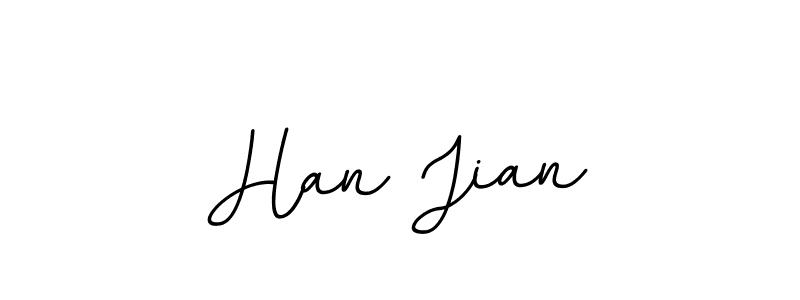 Design your own signature with our free online signature maker. With this signature software, you can create a handwritten (BallpointsItalic-DORy9) signature for name Han Jian. Han Jian signature style 11 images and pictures png