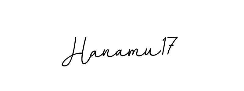 Design your own signature with our free online signature maker. With this signature software, you can create a handwritten (BallpointsItalic-DORy9) signature for name Hanamu17. Hanamu17 signature style 11 images and pictures png