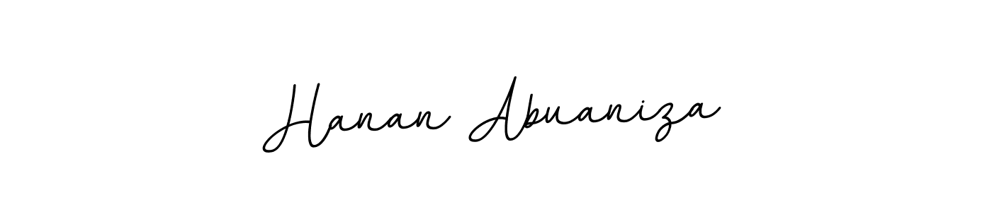 Also You can easily find your signature by using the search form. We will create Hanan Abuaniza name handwritten signature images for you free of cost using BallpointsItalic-DORy9 sign style. Hanan Abuaniza signature style 11 images and pictures png