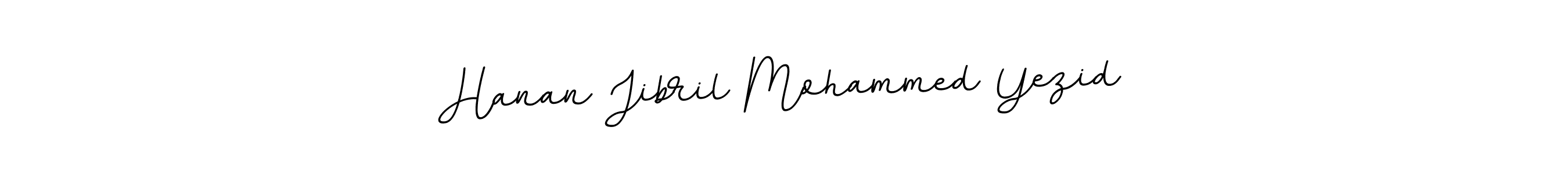 This is the best signature style for the Hanan Jibril Mohammed Yezid name. Also you like these signature font (BallpointsItalic-DORy9). Mix name signature. Hanan Jibril Mohammed Yezid signature style 11 images and pictures png