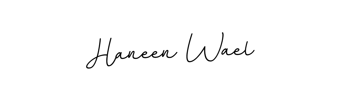 Haneen Wael stylish signature style. Best Handwritten Sign (BallpointsItalic-DORy9) for my name. Handwritten Signature Collection Ideas for my name Haneen Wael. Haneen Wael signature style 11 images and pictures png