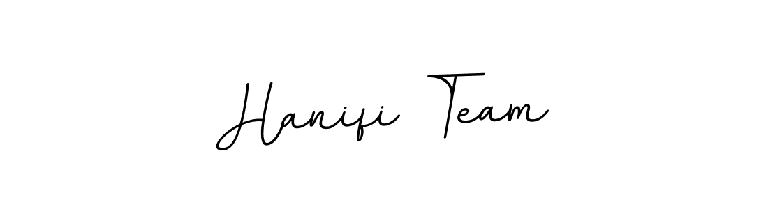 Create a beautiful signature design for name Hanifi Team. With this signature (BallpointsItalic-DORy9) fonts, you can make a handwritten signature for free. Hanifi Team signature style 11 images and pictures png