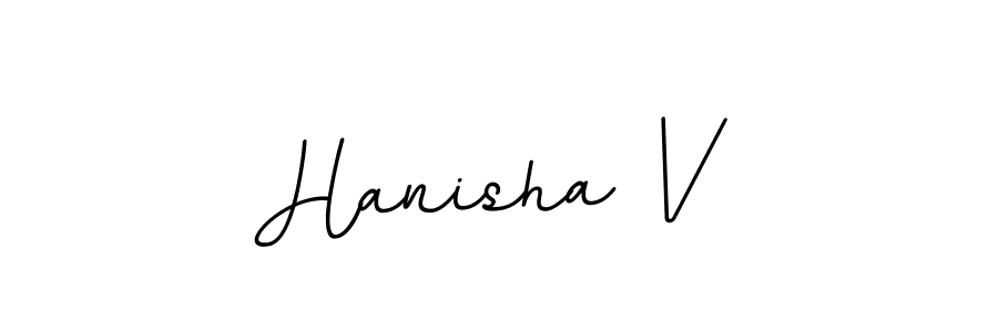 Design your own signature with our free online signature maker. With this signature software, you can create a handwritten (BallpointsItalic-DORy9) signature for name Hanisha V. Hanisha V signature style 11 images and pictures png