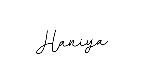 How to make Haniya name signature. Use BallpointsItalic-DORy9 style for creating short signs online. This is the latest handwritten sign. Haniya signature style 11 images and pictures png