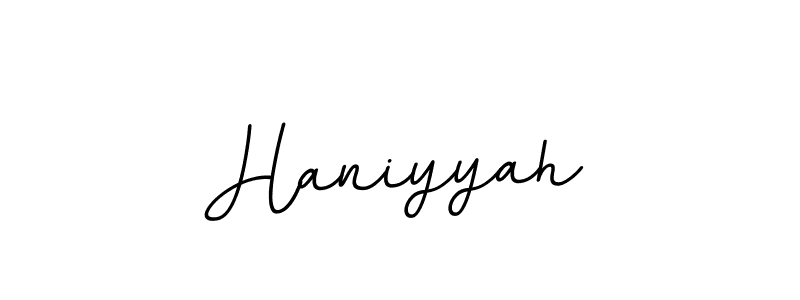 You should practise on your own different ways (BallpointsItalic-DORy9) to write your name (Haniyyah) in signature. don't let someone else do it for you. Haniyyah signature style 11 images and pictures png