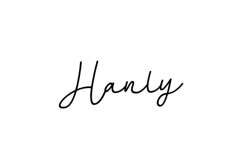 How to make Hanly name signature. Use BallpointsItalic-DORy9 style for creating short signs online. This is the latest handwritten sign. Hanly signature style 11 images and pictures png