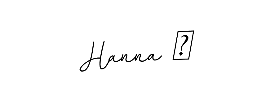 This is the best signature style for the Hanna ♡ name. Also you like these signature font (BallpointsItalic-DORy9). Mix name signature. Hanna ♡ signature style 11 images and pictures png