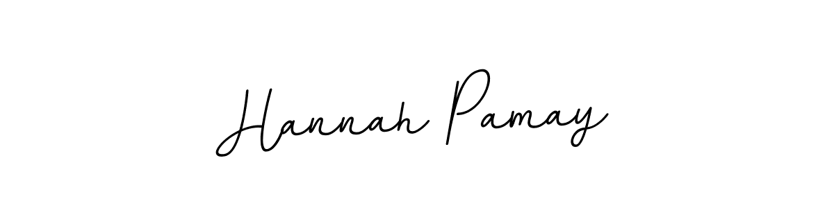 How to make Hannah Pamay name signature. Use BallpointsItalic-DORy9 style for creating short signs online. This is the latest handwritten sign. Hannah Pamay signature style 11 images and pictures png