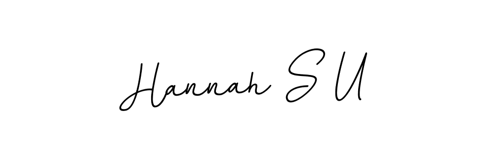 Design your own signature with our free online signature maker. With this signature software, you can create a handwritten (BallpointsItalic-DORy9) signature for name Hannah S U. Hannah S U signature style 11 images and pictures png