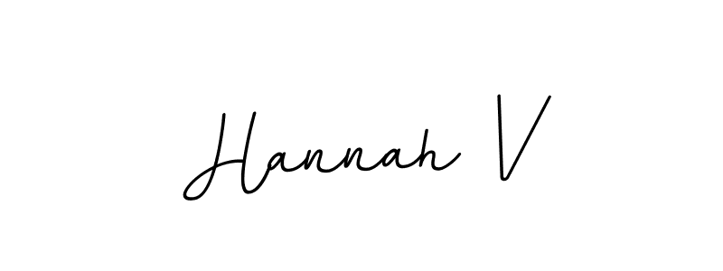 The best way (BallpointsItalic-DORy9) to make a short signature is to pick only two or three words in your name. The name Hannah V include a total of six letters. For converting this name. Hannah V signature style 11 images and pictures png