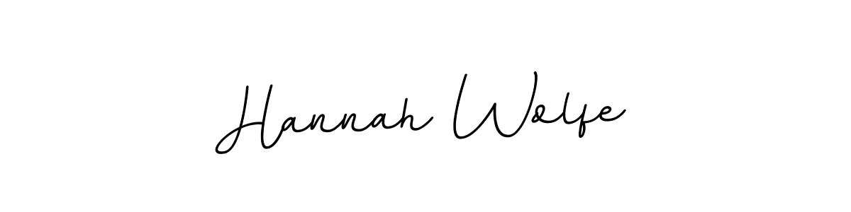 How to make Hannah Wolfe name signature. Use BallpointsItalic-DORy9 style for creating short signs online. This is the latest handwritten sign. Hannah Wolfe signature style 11 images and pictures png
