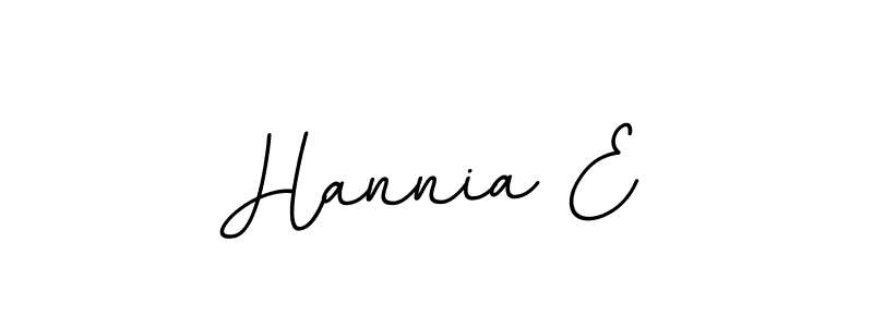 Create a beautiful signature design for name Hannia E. With this signature (BallpointsItalic-DORy9) fonts, you can make a handwritten signature for free. Hannia E signature style 11 images and pictures png