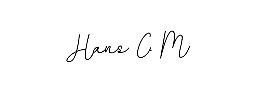 Use a signature maker to create a handwritten signature online. With this signature software, you can design (BallpointsItalic-DORy9) your own signature for name Hans C. M. Hans C. M signature style 11 images and pictures png