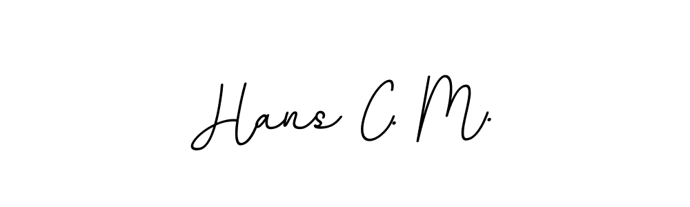 Create a beautiful signature design for name Hans C. M.. With this signature (BallpointsItalic-DORy9) fonts, you can make a handwritten signature for free. Hans C. M. signature style 11 images and pictures png