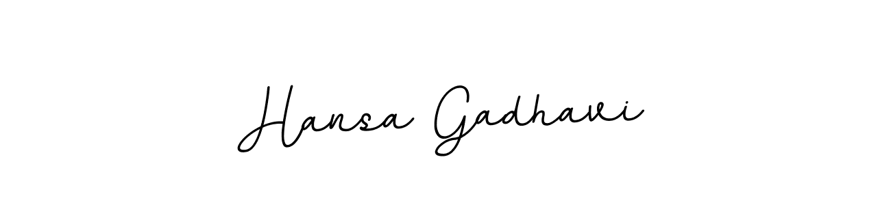 Create a beautiful signature design for name Hansa Gadhavi. With this signature (BallpointsItalic-DORy9) fonts, you can make a handwritten signature for free. Hansa Gadhavi signature style 11 images and pictures png