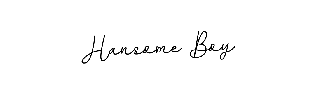 How to make Hansome Boy name signature. Use BallpointsItalic-DORy9 style for creating short signs online. This is the latest handwritten sign. Hansome Boy signature style 11 images and pictures png