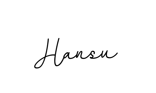 Make a beautiful signature design for name Hansu. With this signature (BallpointsItalic-DORy9) style, you can create a handwritten signature for free. Hansu signature style 11 images and pictures png