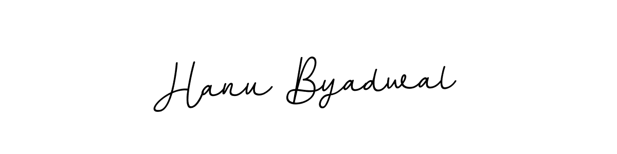 Design your own signature with our free online signature maker. With this signature software, you can create a handwritten (BallpointsItalic-DORy9) signature for name Hanu Byadwal. Hanu Byadwal signature style 11 images and pictures png