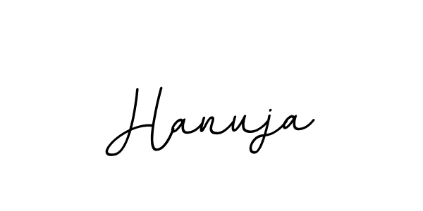 Design your own signature with our free online signature maker. With this signature software, you can create a handwritten (BallpointsItalic-DORy9) signature for name Hanuja. Hanuja signature style 11 images and pictures png