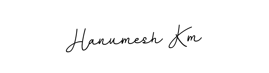 Design your own signature with our free online signature maker. With this signature software, you can create a handwritten (BallpointsItalic-DORy9) signature for name Hanumesh Km. Hanumesh Km signature style 11 images and pictures png