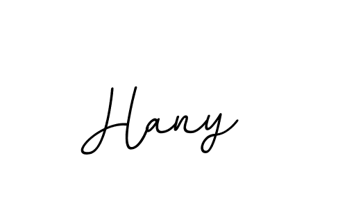 Design your own signature with our free online signature maker. With this signature software, you can create a handwritten (BallpointsItalic-DORy9) signature for name Hany . Hany  signature style 11 images and pictures png