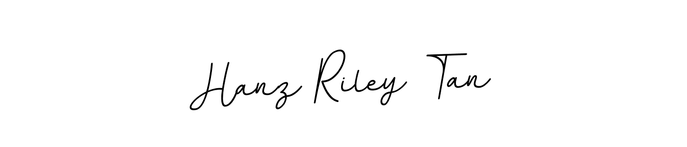How to make Hanz Riley Tan name signature. Use BallpointsItalic-DORy9 style for creating short signs online. This is the latest handwritten sign. Hanz Riley Tan signature style 11 images and pictures png