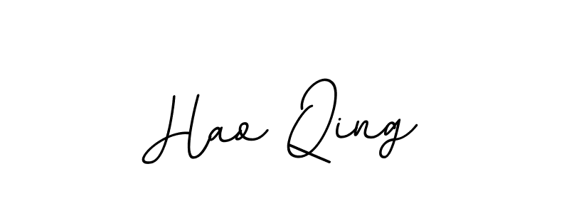 Hao Qing stylish signature style. Best Handwritten Sign (BallpointsItalic-DORy9) for my name. Handwritten Signature Collection Ideas for my name Hao Qing. Hao Qing signature style 11 images and pictures png