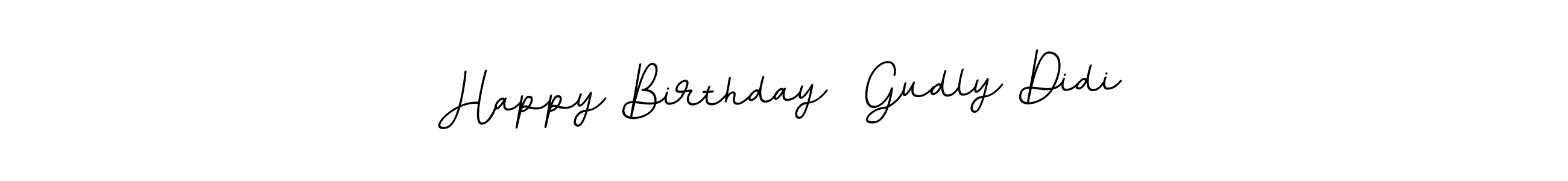 BallpointsItalic-DORy9 is a professional signature style that is perfect for those who want to add a touch of class to their signature. It is also a great choice for those who want to make their signature more unique. Get Happy Birthday  Gudly Didi name to fancy signature for free. Happy Birthday  Gudly Didi signature style 11 images and pictures png