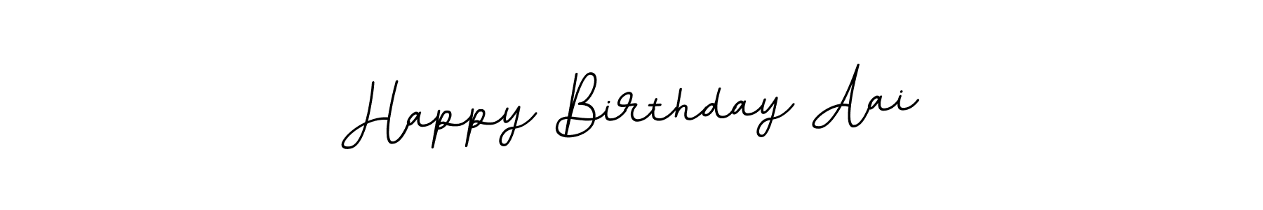The best way (BallpointsItalic-DORy9) to make a short signature is to pick only two or three words in your name. The name Happy Birthday Aai include a total of six letters. For converting this name. Happy Birthday Aai signature style 11 images and pictures png