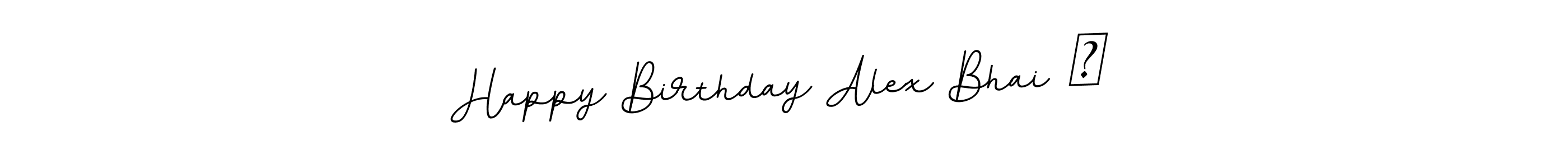 Use a signature maker to create a handwritten signature online. With this signature software, you can design (BallpointsItalic-DORy9) your own signature for name Happy Birthday Alex Bhai ❤. Happy Birthday Alex Bhai ❤ signature style 11 images and pictures png