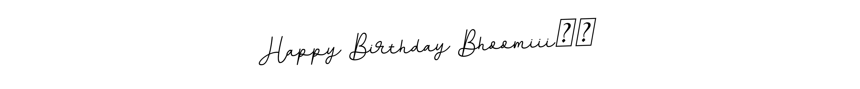 This is the best signature style for the Happy Birthday Bhoomiii❤️ name. Also you like these signature font (BallpointsItalic-DORy9). Mix name signature. Happy Birthday Bhoomiii❤️ signature style 11 images and pictures png