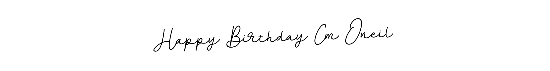 Make a beautiful signature design for name Happy Birthday Cm Oneil. With this signature (BallpointsItalic-DORy9) style, you can create a handwritten signature for free. Happy Birthday Cm Oneil signature style 11 images and pictures png