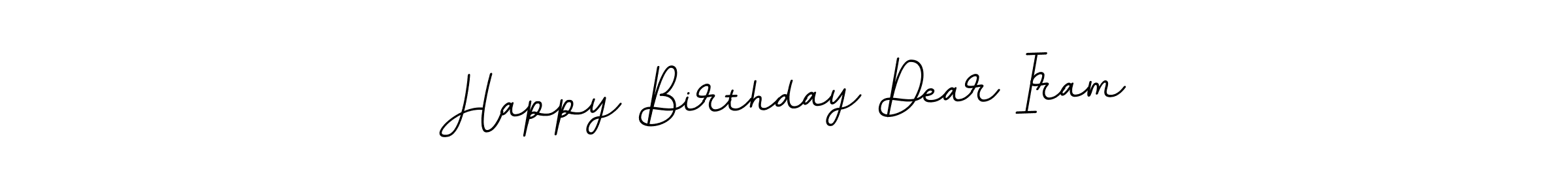 How to make Happy Birthday Dear Iram name signature. Use BallpointsItalic-DORy9 style for creating short signs online. This is the latest handwritten sign. Happy Birthday Dear Iram signature style 11 images and pictures png