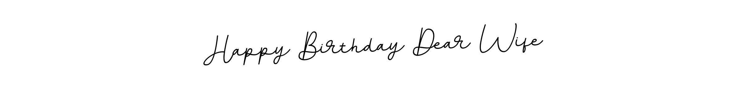 How to make Happy Birthday Dear Wife name signature. Use BallpointsItalic-DORy9 style for creating short signs online. This is the latest handwritten sign. Happy Birthday Dear Wife signature style 11 images and pictures png
