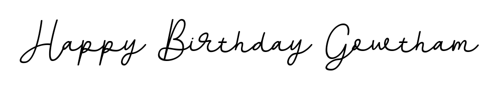 Check out images of Autograph of Happy Birthday Gowtham name. Actor Happy Birthday Gowtham Signature Style. BallpointsItalic-DORy9 is a professional sign style online. Happy Birthday Gowtham signature style 11 images and pictures png
