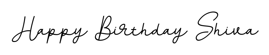 Enhance your business communications with Happy Birthday Shiva signature in BallpointsItalic-DORy9 lettering. Clean, modern, and universally compatible. Happy Birthday Shiva signature style 11 images and pictures png