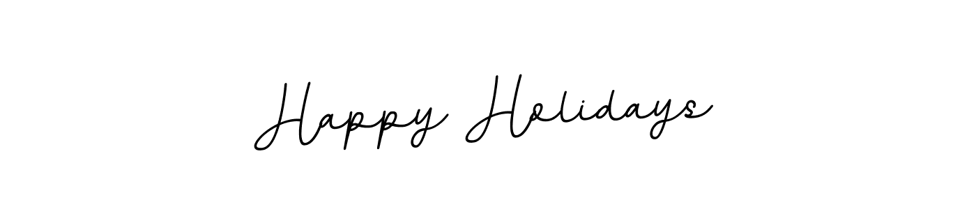 It looks lik you need a new signature style for name Happy Holidays. Design unique handwritten (BallpointsItalic-DORy9) signature with our free signature maker in just a few clicks. Happy Holidays signature style 11 images and pictures png