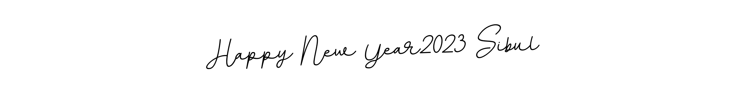 Design your own signature with our free online signature maker. With this signature software, you can create a handwritten (BallpointsItalic-DORy9) signature for name Happy New Year2023 Sibul. Happy New Year2023 Sibul signature style 11 images and pictures png