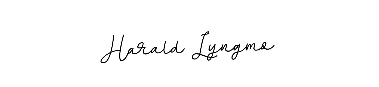 This is the best signature style for the Harald Lyngmo name. Also you like these signature font (BallpointsItalic-DORy9). Mix name signature. Harald Lyngmo signature style 11 images and pictures png